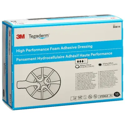 3M TEGADERM FOAM HP Mini Oval Adhesive Foam 10 Pieces