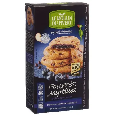 Le Moulin du Pivert Pchane ciasteczka z jagodami 175 g
