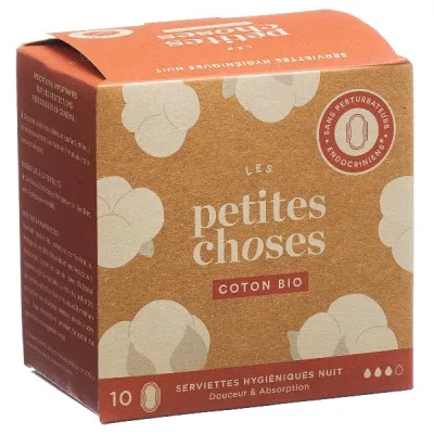 LES PETITES CHOSES Organic Night Pads for Women 10 Pcs