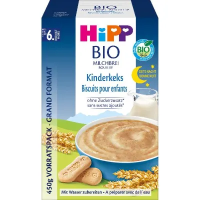 HIPP Good Night Organic Milk Porridge Children's Biscuit 450 g