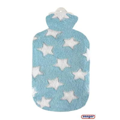 SÄNGER Hot Water Bottle Plush Cover 2l Stars Blue