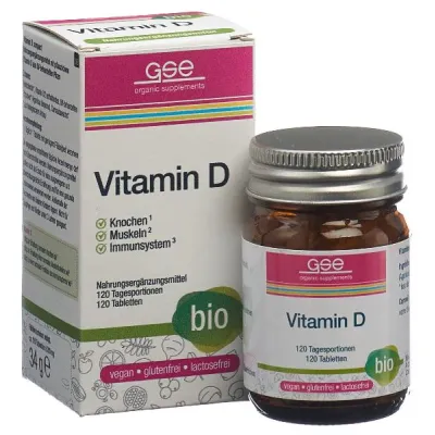 GSE Vitamin D Compact Bio Glass Tablets 120 pcs