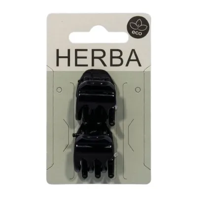 HERBA Ecofriendly Clip 2.2cm black 2 Pcs