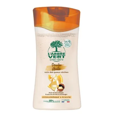 L'ARBRE VERT Shower Oil Macadamia FR Bottle 250 ml