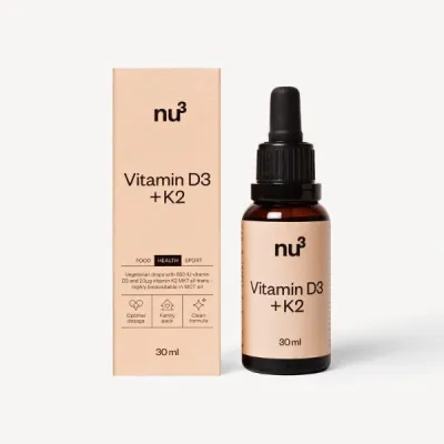 NU3 Vitamin D3 plus K2 Drops MCT Oil 30 ml
