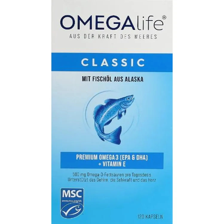 OMEGA-LIFE Classic Caps 500 mg Ds 120 pcs