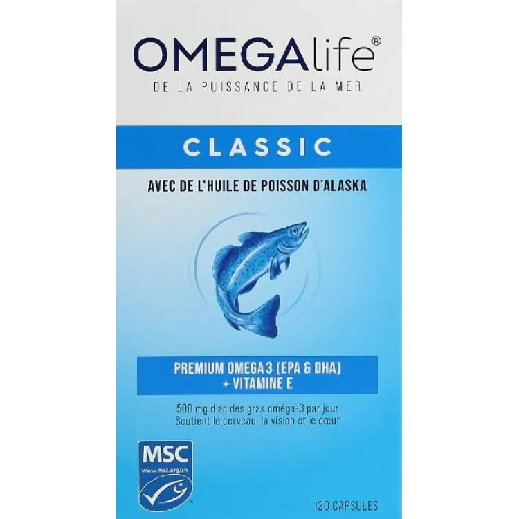 OMEGA-LIFE Classic Caps 500 mg Ds 120 pcs