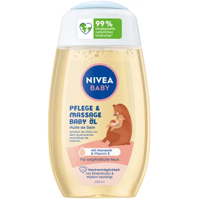 NIVEA Baby Care & Massage Oil 200 մլ շիշ