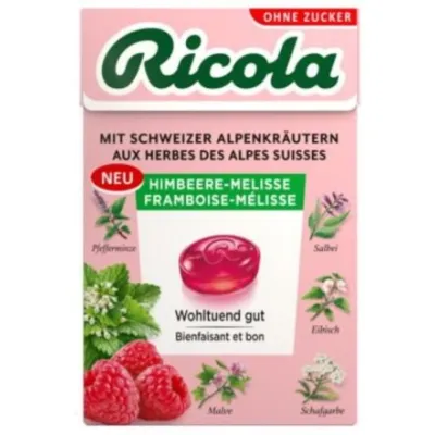 Ricola raspberry-lemon balm sugar free with stevia