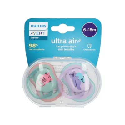 Philips Avent Ultra Air 6-18 մ վարդագույն / կապույտ 2 հատ