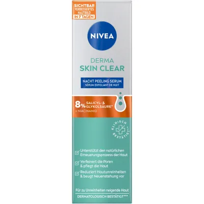 Nivea Peel Serum Night Derma Skin Clear (n) 40 մլ