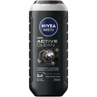 Nivea lelaki penjagaan mandi aktif bersih 250 ml
