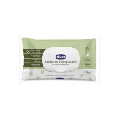 Chicco biodegradable təmizləyici parça 0m + 60 ədəd