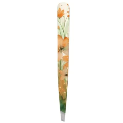 HAUSMANN Tweezers slanted Floral orange