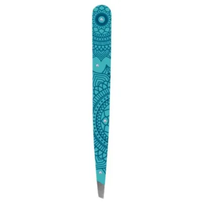 Pinset Hausmann bersudut Swarovski Turquoise