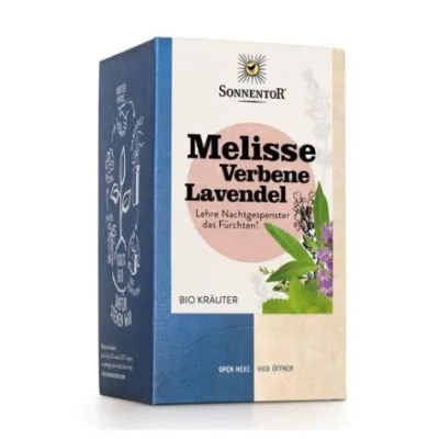 Sonnentor Melissa Verbena Lavender Tea Organik 18 pcs