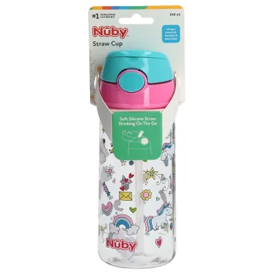 NUBY TRITAN Soft Straw Cup 540ml Boy Girl