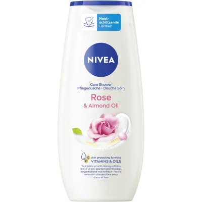 Nivea护理淋浴玫瑰和杏仁油250毫升