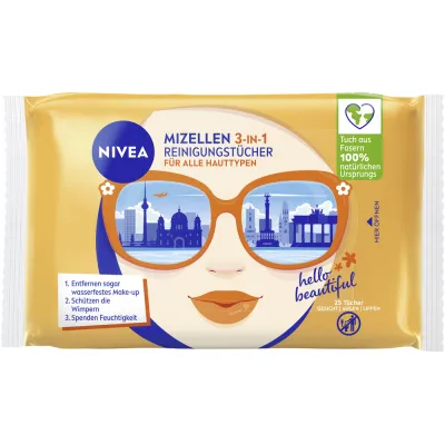 מגבוני ניקוי Micellar Nivea 3in1 25 חתיכות