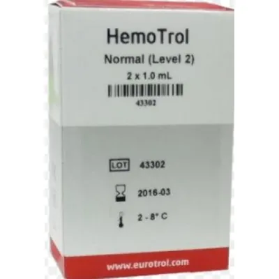 Kontrola hemocue Poziom hemotrolu 2 Normalny 2 x 1 ml