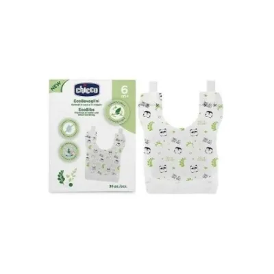 CHICCO Disposable Environmentally Friendly Bibs 6m+ 36 pcs