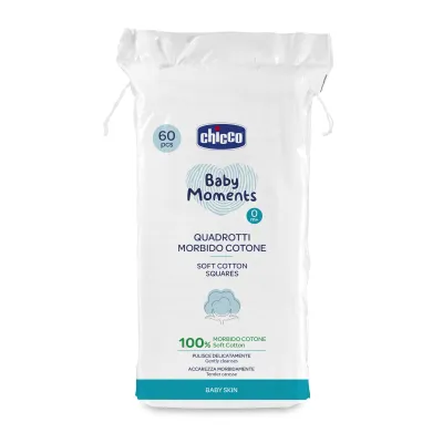 CHICCO Cotton Pads 0m+ Bottle 60 Pieces