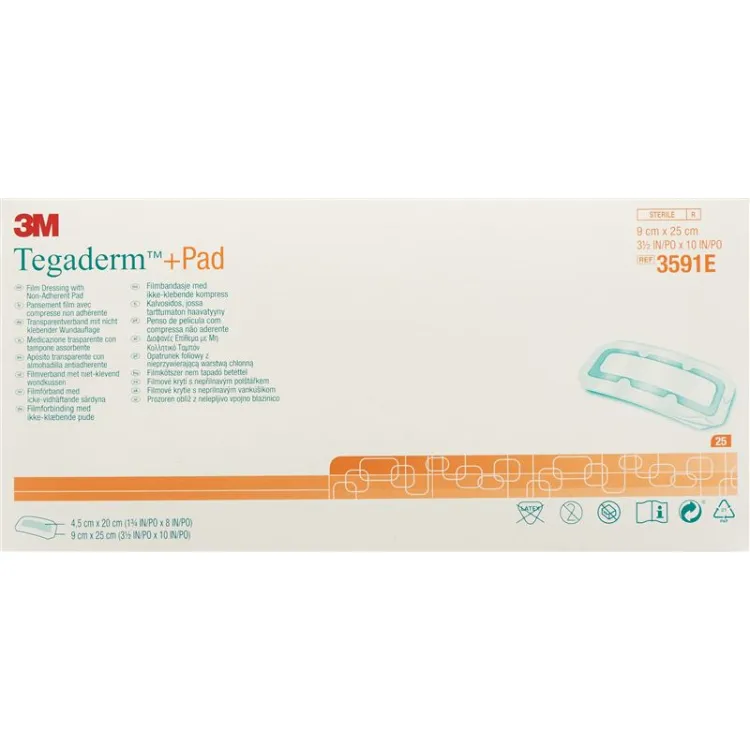 3M TEGADERM+PAD 9x25cm Wundki 4.5x20cm (n) 3M TEGADERM+PAD 9x25cm Wundki 4.5x20cm (n)