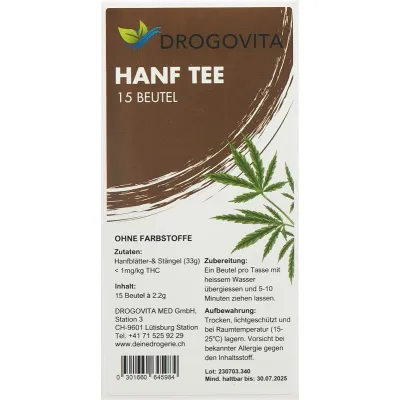 DROGOVITA Hanftee in Filterbeutel