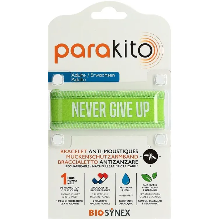 PARAKITO Armband Erwachsene Never Give Up grün