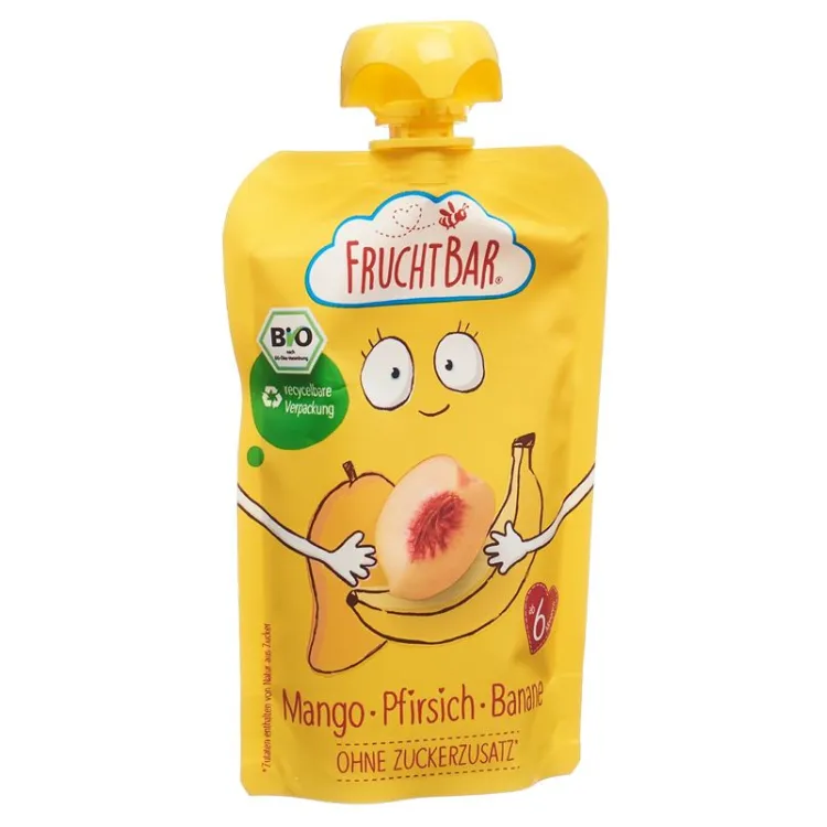 FRUCHTBAR Fruchtpüree Bio Mango Pfirs Bana n FRUCHTBAR Fruchtpüree Bio Mango Pfirs Bana n