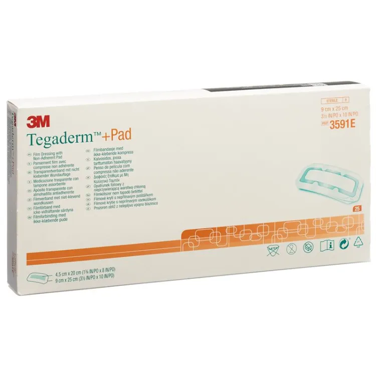 3M TEGADERM+PAD 9x25cm Wundki 4.5x20cm (n) 3M TEGADERM+PAD 9x25cm Wundki 4.5x20cm (n)