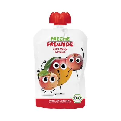FRECHE FREUNDE Quetschmus Apfel Mango Pfirs 100 g