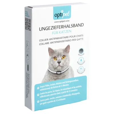 OPTIPET Ungezieferhalsband Katzen reflektierend