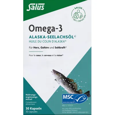 SALUS Omega-3 Alaska-Seelachsöl Kaps 30 Stk