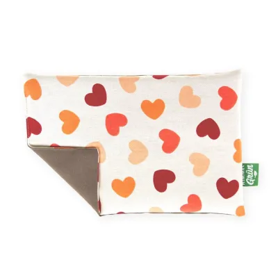 HIMMELGRÜN Traubenkernkissen 30x20cm coeur