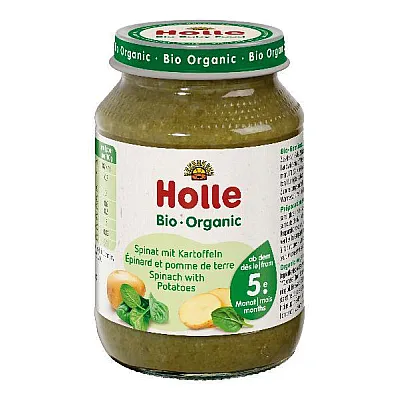 HOLLE Spinat mit Kartoffeln Bio Glas 190 g