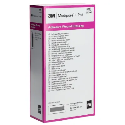 3M MEDIPORE+PAD 10x20cm Wundki 5x15.5cm (n) 25 Stk