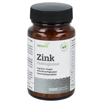 SANASIS Zink Dragéeperlen vegan 1000 Stk