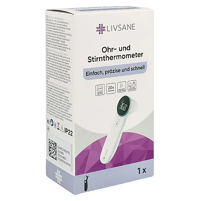 LIVSANE Ohr- und Stirnthermometer Box