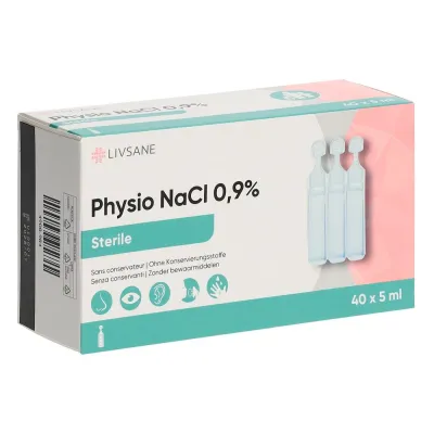 LIVSANE Physio NaCl 0.9 % steril 40 Amp 5 ml
