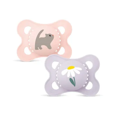 MAM Original Nuggi Sil 0-6m Girl (n) 2 Stk