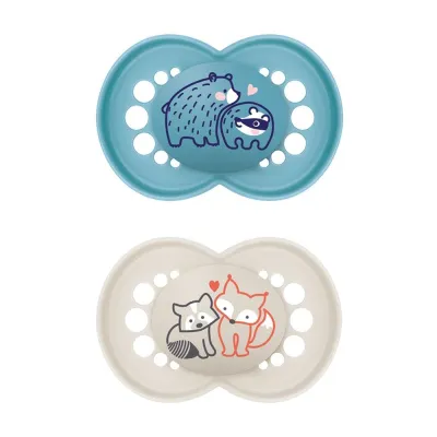 MAM Original Nuggi Sil 6-16m Boy (n) Box 2 Stk