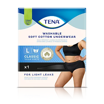 TENA Washable Cotton Classic L schwarz