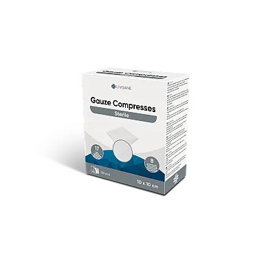 LIVSANE Mullkompresse 10x10cm st 2 x 25 Stk