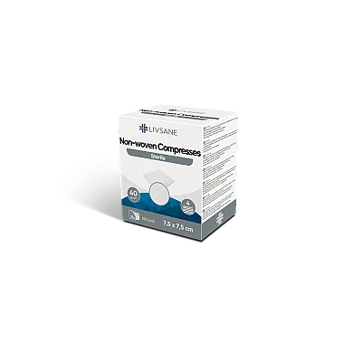 LIVSANE Vliesskompressen 7.5x7.5cm st 2 x 25 Stk